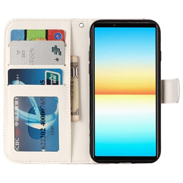 Wonder Series Sony Xperia 10 V Pung Cover - Blå Sommerfugl