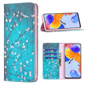 Wonder Series Xiaomi Redmi 10C Pung Cover - Hvid Blomster