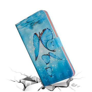 Wonder Series iPhone 12 mini Coverpung - Blå Sommerfugl
