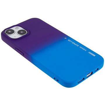 X-Level Rainbow iPhone 14 Plus TPU Cover - Blå / Lilla