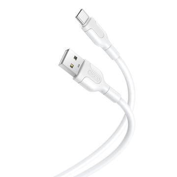 XO NB212 USB-A / USB-C-kabel - 2.1A, 1m - hvid