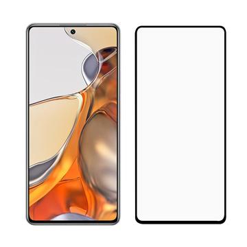 Xiaomi 11T/11T Pro Skærmbeskyttelse Hærdet Glas - Full Fit - Sort Kant
