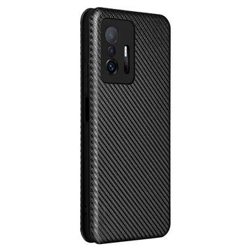 Xiaomi 11T/11T Pro Flip Cover - Karbonfiber - Sort