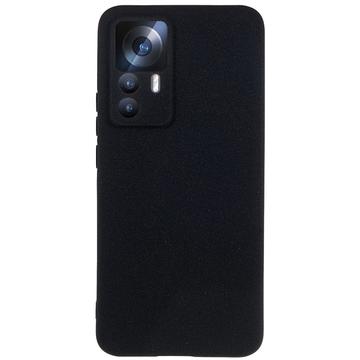 Xiaomi 12T/12T Pro Anti-Fingeraftryk Mat TPU Cover - Sort