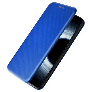 Xiaomi 12T/12T Pro Flip Cover - Karbonfiber - Blå