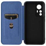 Xiaomi 12T/12T Pro Flip Cover - Karbonfiber - Blå
