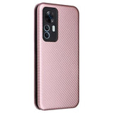 Xiaomi 12T/12T Pro Flip Cover - Karbonfiber - Rødguld