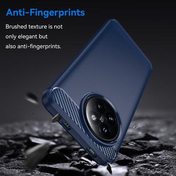Xiaomi Civi 4 Pro/14 Civi Børstet TPU Cover - Karbonfiber - Blå