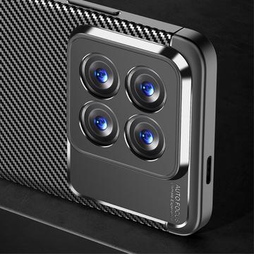 Xiaomi 14 Pro Beetle Karbonfiber TPU Cover - Sort