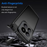 Xiaomi 14 Pro Børstet TPU Cover - Karbonfiber - Sort