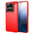 Xiaomi 14 Pro Børstet TPU Cover - Karbonfiber - Rød