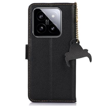 Xiaomi 14 Pro Læderpung med RFID - Sort