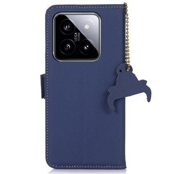 Xiaomi 14 Pro Læderpung med RFID - Blå