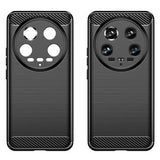 Xiaomi 14 Ultra Børstet TPU Cover - Karbonfiber - Sort