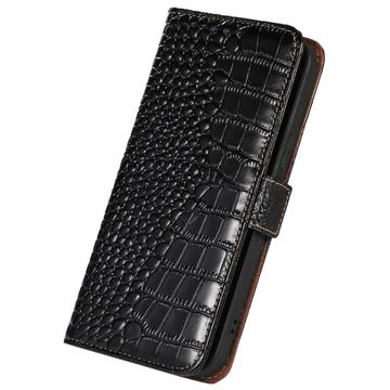 Xiaomi 14 Ultra Crocodile Series Læderpung med RFID - Sort
