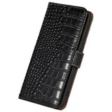 Xiaomi 14 Ultra Crocodile Series Læderpung med RFID - Sort