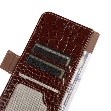 Xiaomi 14 Ultra Crocodile Series Læderpung med RFID - Brun