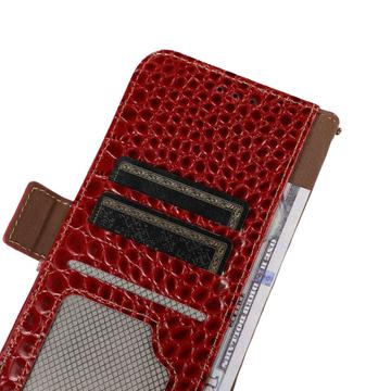 Xiaomi 14 Ultra Crocodile Series Læderpung med RFID - Rød