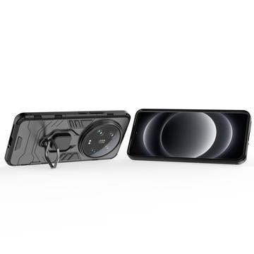 Xiaomi 14 Ultra Hybrid Cover med Ring Holder - Sort