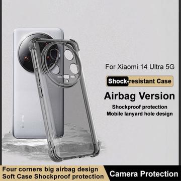 Xiaomi 14 Ultra Imak Faldsikkert TPU Cover - Gennemsigtig Sort