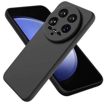 Xiaomi 14 Ultra Liquid Silikone Cover med Strop - Sort