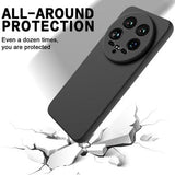 Xiaomi 14 Ultra Liquid Silikone Cover med Strop - Sort