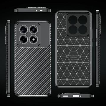Xiaomi 14T Beetle Karbonfiber TPU Cover - Sort