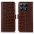 Xiaomi 14T Crocodile Series Læderpung med RFID - Brun