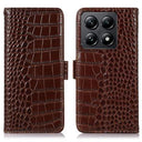Xiaomi 14T Crocodile Series Læderpung med RFID - Brun