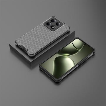 Xiaomi 14T Honeycomb Armored Hybrid Cover - Sort