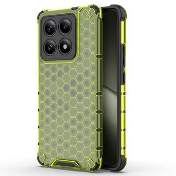 Xiaomi 14T Honeycomb Armored Hybrid Cover - Grøn