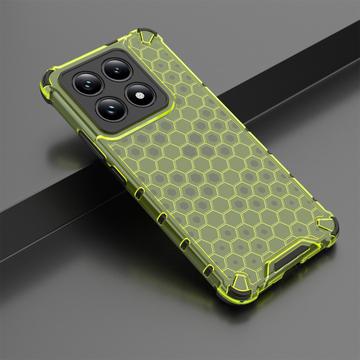 Xiaomi 14T Honeycomb Armored Hybrid Cover - Grøn