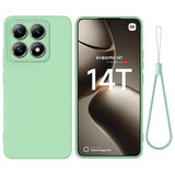 Xiaomi 14T Liquid Silikone Cover med Strop - Grøn