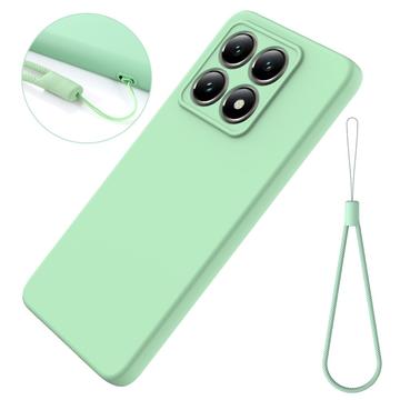 Xiaomi 14T Liquid Silikone Cover med Strop - Grøn