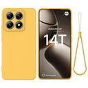 Xiaomi 14T Liquid Silikone Cover med Strop - Gul