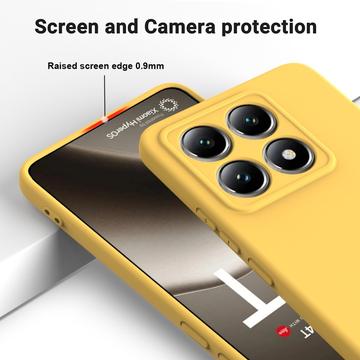 Xiaomi 14T Liquid Silikone Cover med Strop - Gul