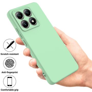 Xiaomi 14T Pro Liquid Silikone Cover med Strop - Grøn