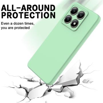 Xiaomi 14T Pro Liquid Silikone Cover med Strop - Grøn