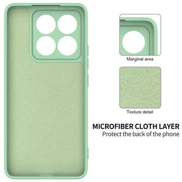 Xiaomi 14T Pro Liquid Silikone Cover med Strop - Grøn