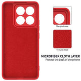 Xiaomi 14T Pro Liquid Silikone Cover med Strop - Rød
