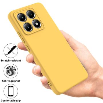 Xiaomi 14T Pro Liquid Silikone Cover med Strop - Gul