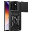 Xiaomi 14T Pro Roterende Ring Hybrid Cover med Kameraskjold - Sort