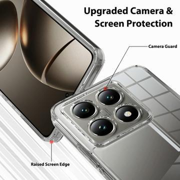 Xiaomi 14T Pro Ridsefast Hybrid Cover - Gennemsigtig