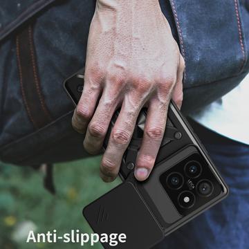 Xiaomi 14T Roterende Ring Hybrid Cover med Kameraskjold - Rød