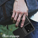 Xiaomi 14T Roterende Ring Hybrid Cover med Kameraskjold - Rød