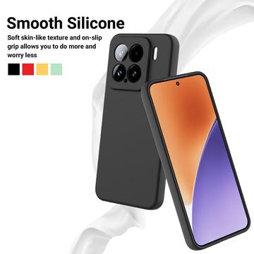 Xiaomi 15 Flydende silikone cover med håndrem - sort