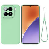 Xiaomi 15 Flydende silikone cover med håndrem - grøn