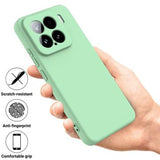 Xiaomi 15 Flydende silikone cover med håndrem - grøn