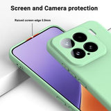 Xiaomi 15 Flydende silikone cover med håndrem - grøn