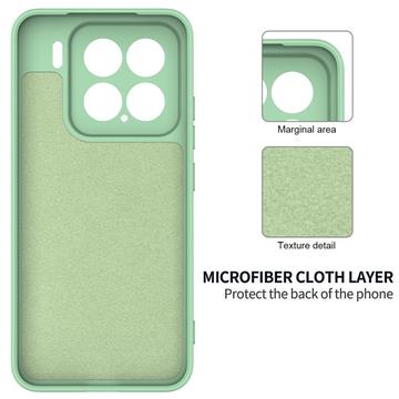 Xiaomi 15 Flydende silikone cover med håndrem - grøn